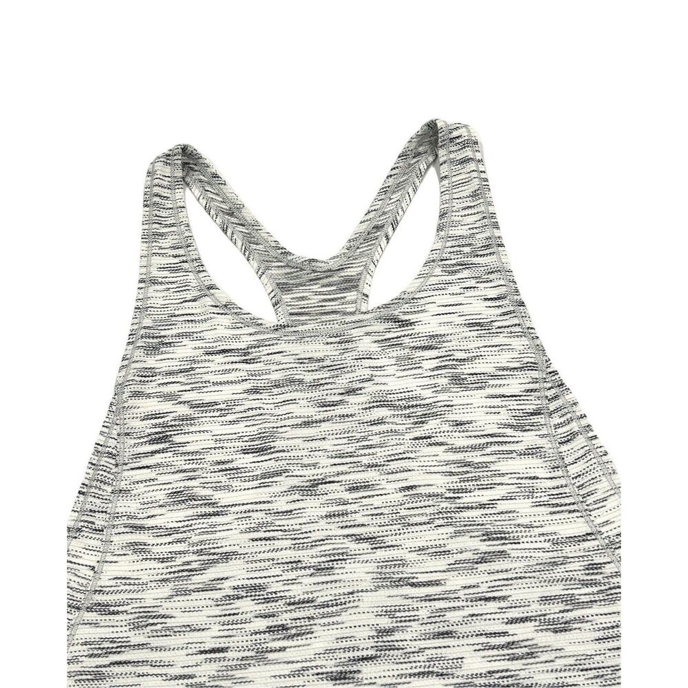 Lululemon Squad Goals Tank Top Womens Size 2 Black & White Space Dye Light Luon - Picture 5 of 6